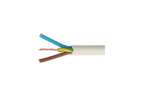 Cablu electric flexibil,Antifoc, Romcablu,MYYM, manta PVC, colac 100 m, Alb [2]