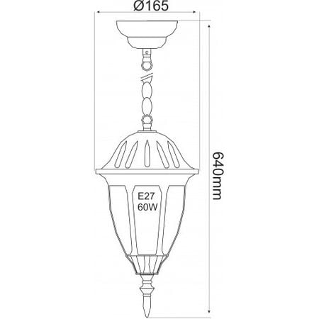 Felinar Cu Lant Antique ODOSUN OD3252 220V/60W/IP43 [1]