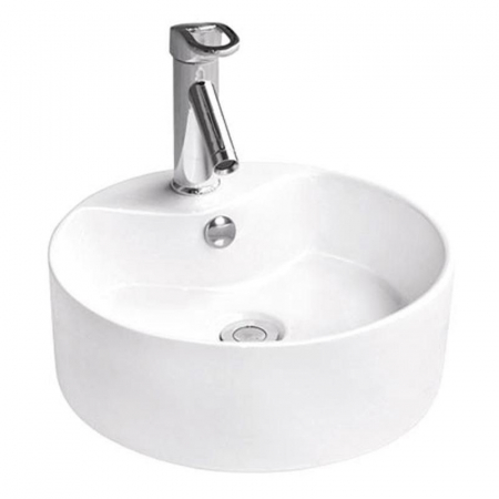 Lavoar pe blat Ibiza, Fluminia, 46.5x46.5 cm, Alb,ceramica sanitara [1]