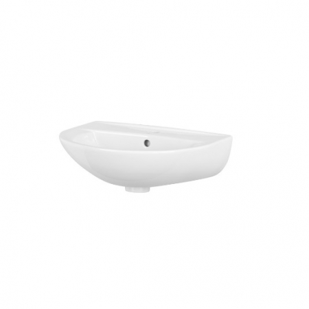Lavoar din ceramica cu piedestal, culoare alb,ceramica sanitara 50 x 32 x 80 cm,cu baterie si sifon [2]