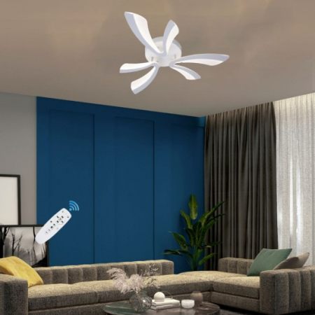 Aplice și plafoniere - LUSTRA LED 40W CU 6 BRATE 3 CULORI+IR 610x90mm