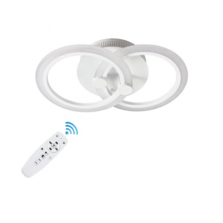 Aplice și plafoniere - LUSTRA LED CERCURI 35W CU 2 BRATE 3 CULORI+IR 400mm x 100mm