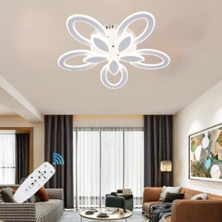 Aplice și plafoniere - LUSTRA LED IRIS 140W CU 5 BRATE 3 CULORI+IR