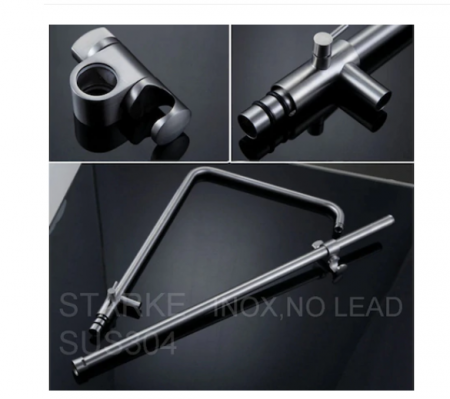 Set dus STARKE 3 in 1,Inox SUS304 , Baterie dus + Coloana + Para mobila , LY006 [1]