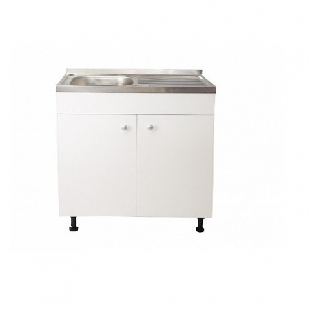 Mobilier - Masca Chiuveta Alba,Tempo line,cu 2 usi, 80x50x80 cm,Pal 16mm