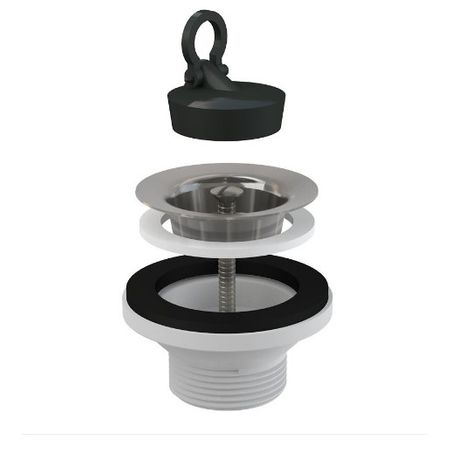 Racord flexibil 1,1/2″ x 40/50 Ani Plast, piulita din plastic + ventil chiuveta cu sita din otel inoxidabil ,A33 [1]