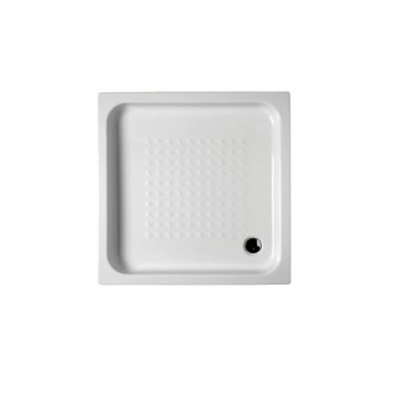 Cadita de dus,Tempo Line,patrata,90 X 90 cm,Acril,Amprenta antiderapanta,alba [1]