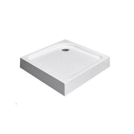Cazi,Cabine si usi de dus - Cadita de dus,Tempo Line,patrata,90 X 90 cm,Acril,Amprenta antiderapanta,alba