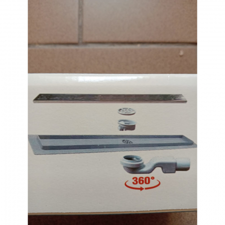 Rigola de dus incastrabila cu gratar inox 60 cm, reglabila in inaltime, reversibila 360 grade [1]