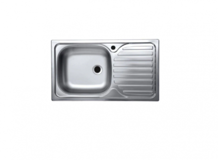 Set chiuveta blat plus baterie lebada flexibila ,inox,cuva stanga ,Raulconstruct ,42x76 cm,anticalcar cu izolatie,preaplin [1]