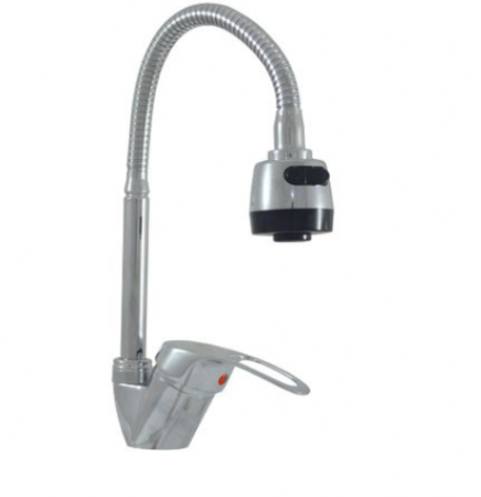 Set chiuveta blat plus baterie lebada flexibila si sifon mare 9 cm ,inox,cuva stanga ,Raulconstruct ,42x76 cm,anticalcar cu izolatie,preaplin [1]