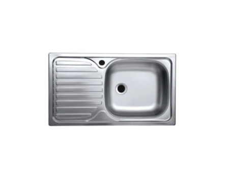 Set chiuveta blat plus baterie lebada si sifon ,inox,cuva dreapta ,Raulconstruct ,42x76 cm,anticalcar cu izolatie,preaplin [1]
