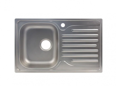 Set chiuveta blat plus baterie lebada si sifon ,inox,cuva stanga ,Raulconstruct ,42x76 cm,anticalcar cu izolatie,preaplin [1]