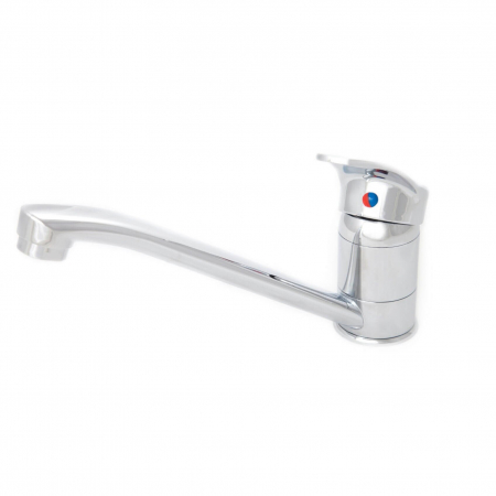 Set chiuveta INOX masca cuva dreapta  80x50 cm, baterie bucatarie tija lunga si sifon de scurgere [2]