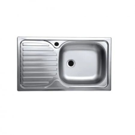 Set chiuveta masca ,INOX, ANTICALCAR,cuva dreapta ,Raulconstruct ,80x50 cm,baterie lebada flexibila cu sifon de scurgere [1]
