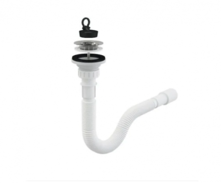 Set chiuveta masca ,inox,cuva dreapta ,Raulconstruct ,80x50 cm,baterie lebada flexibila cu sifon de scurgere [2]