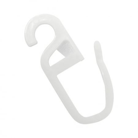 Suporturi si accesorii de baie - Set de 100 carlige perdele pentru inel, plastic, alb