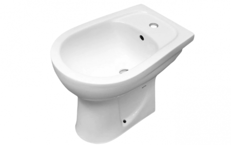 Set bideu stativ Tempo Line, 38.5 x 36,5 x 48,5 cm,ceramica sanitara ,sistem de fixare ,baterie bideu  si sifon de scurgere [1]