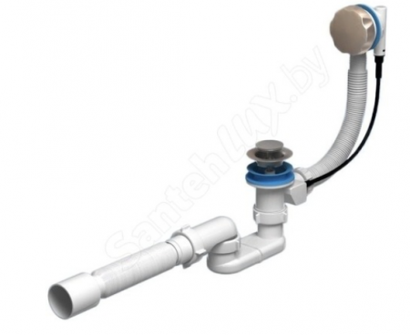Sifon cada baie,Ani Plast,1,1/2",legatura joasa,50mm,capac inox,automat,EM601PLEU [2]