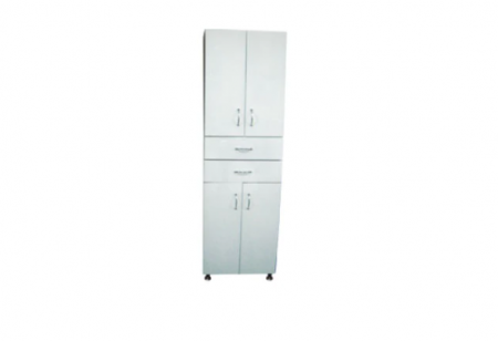 Mobilier - Soldat baie MDF Dublu,Tempo Line,cu 4 usi, 2 sertare-50 cm, Alb