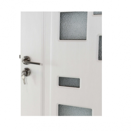 Usa de interior din lemn cu geam BestImp B02-78-V, stanga / dreapta,alb, 203 x 78 cm [1]