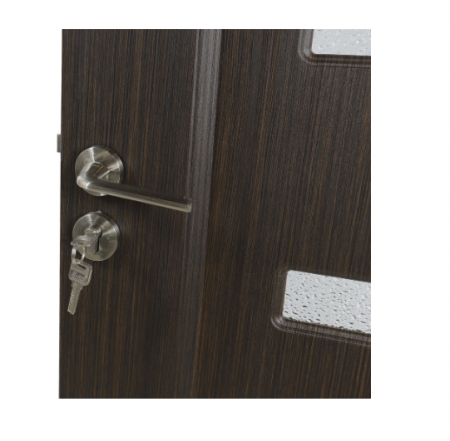 Usa de interior din lemn cu geam BestImp B02-88-K, stanga / dreapta,gri, 203 x 88 cm [1]