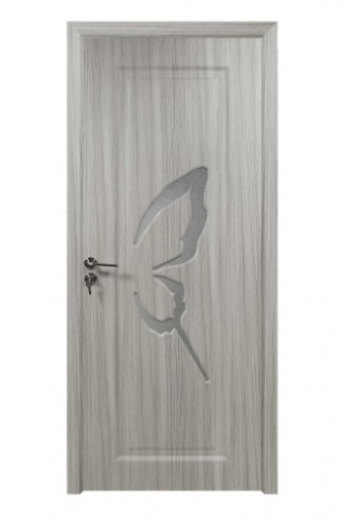 Usi interior - Usa de interior din lemn cu geam BestImp B02-88-N, stanga / dreapta, argintiu, 203 x 88 cm
