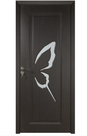 Usi interior - Usa de interior din lemn cu geam BestImp B04-78-K, stanga/dreapta, wenge, 203 x 78 cm, toc reglabil