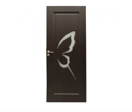 Amenajari interioare - Usa de interior din lemn cu geam BestImp B04-68-K, stanga/dreapta, wenge, 203 x 68 cm, toc reglabil