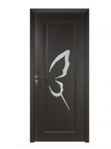 Accesori usi - Usa de interior din lemn cu geam BestImp B04-88-K, stanga/dreapta, wenge, 203 x 88 cm, toc reglabil