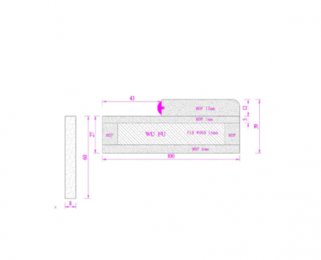 Usa de interior din lemn cu geam Super Door F02-88,78,68-T stanga / dreapta,balamale si clanta incluse,wenge 203 x 88,78,68 cm [2]