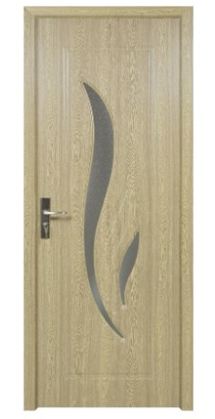Usi interior - Usa de interior din lemn cu geam Super Door F03-78-P stanga / dreapta,balamale si clanta incluse,Crem 203 x 78 cm