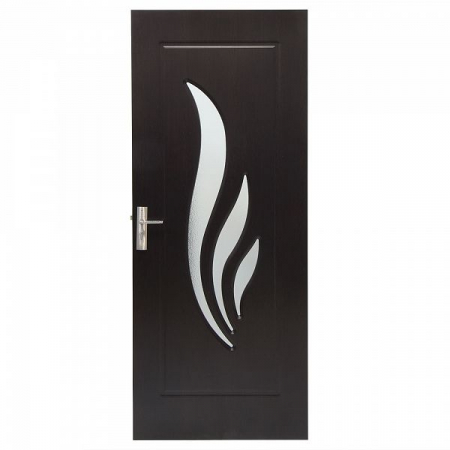 Usi interior - Usa de interior din lemn cu geam Super Door F03-88-T stanga/dreapta wenge 203 x 88 cm
