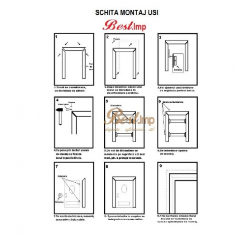 Usa de interior din lemn cu geam, SuperDoor F03-68-L, stanga / dreapta, gri, 68 x 203 cm [2]
