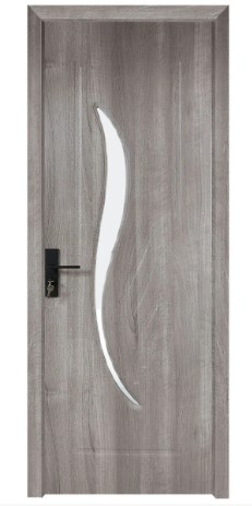 Usi interior - Usa de interior din lemn cu geam, SuperDoor F03-68-L, stanga / dreapta, gri, 68 x 203 cm