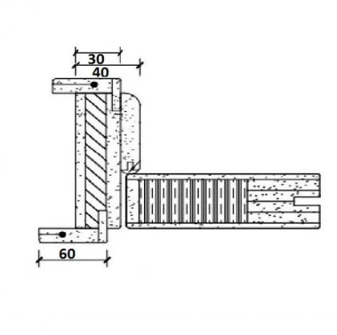 Usa de interior din lemn si mdf Super Door F03 - 68-Q -stanga / dreapta,balamale si clanta incluse [3]