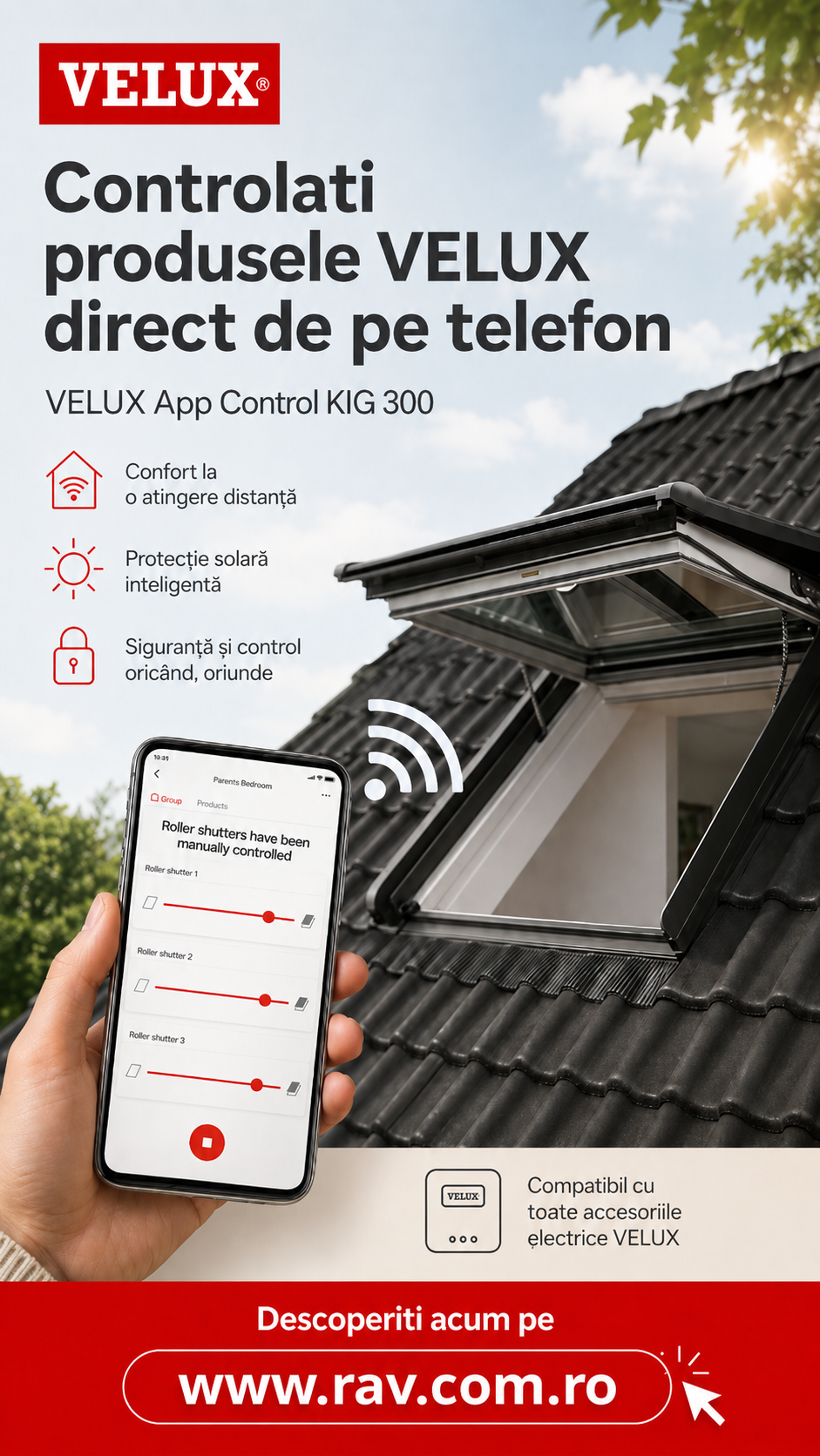 VELUX KIG 300: casa inteligenta, controlata de pe telefon