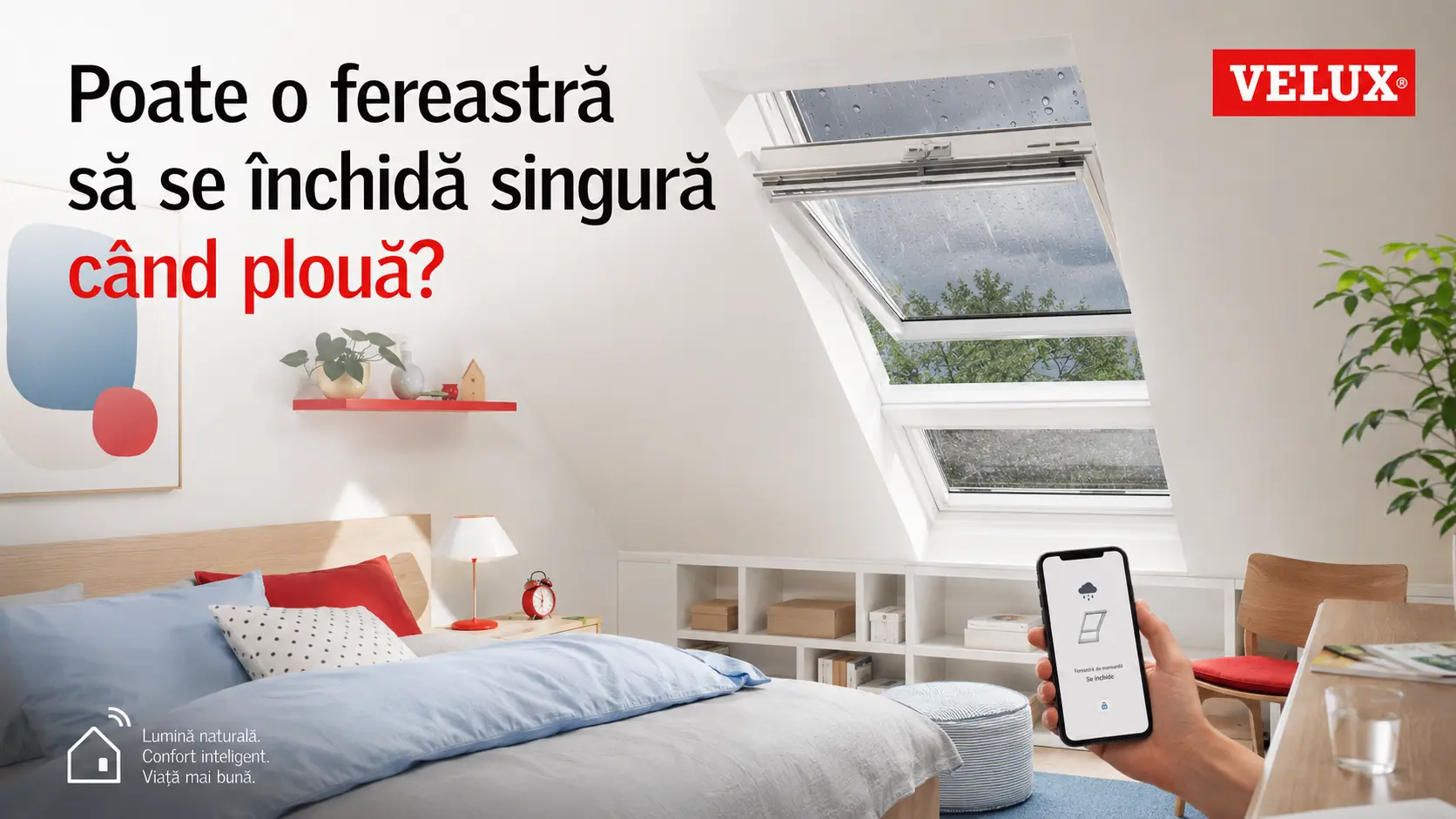 Ferestre VELUX care se inchid singure atunci cand ploua