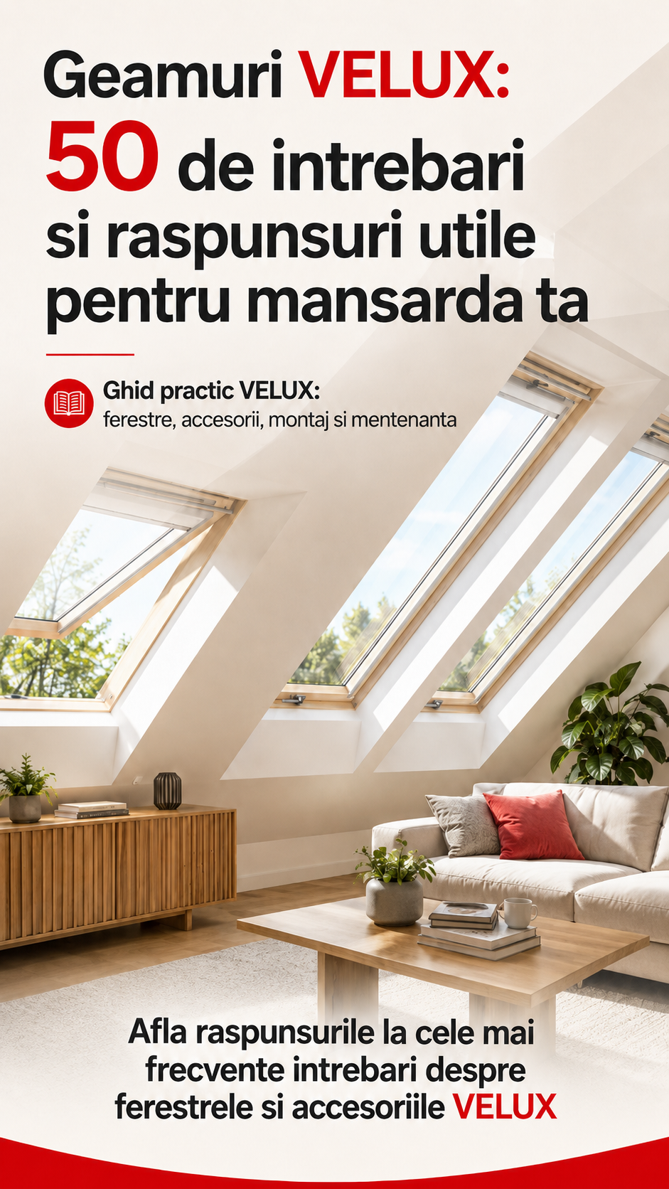 Geamuri VELUX: 50 de intrebari si raspunsuri utile pentru mansarda ta