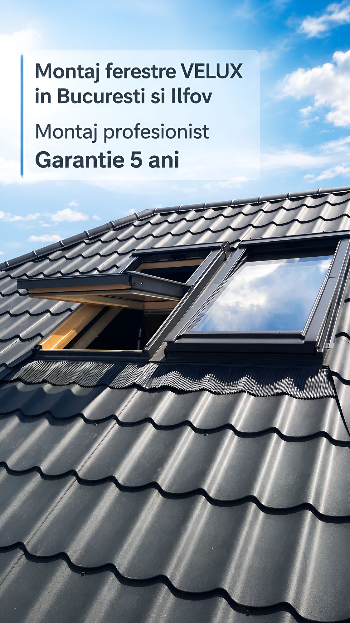 Montaj ferestre VELUX - 5 Ani Garantie ! 