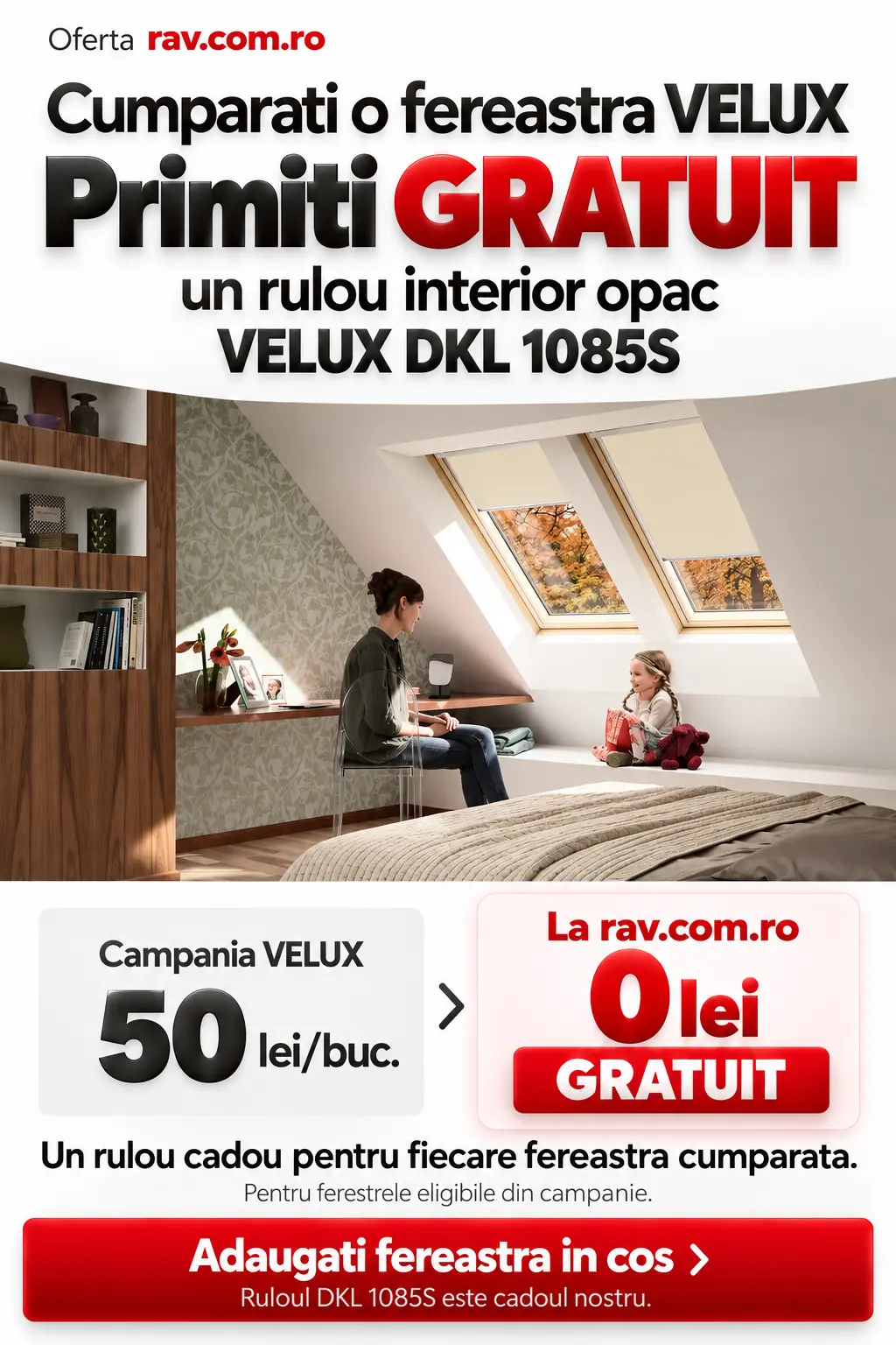 Rulou VELUX DKL cadou