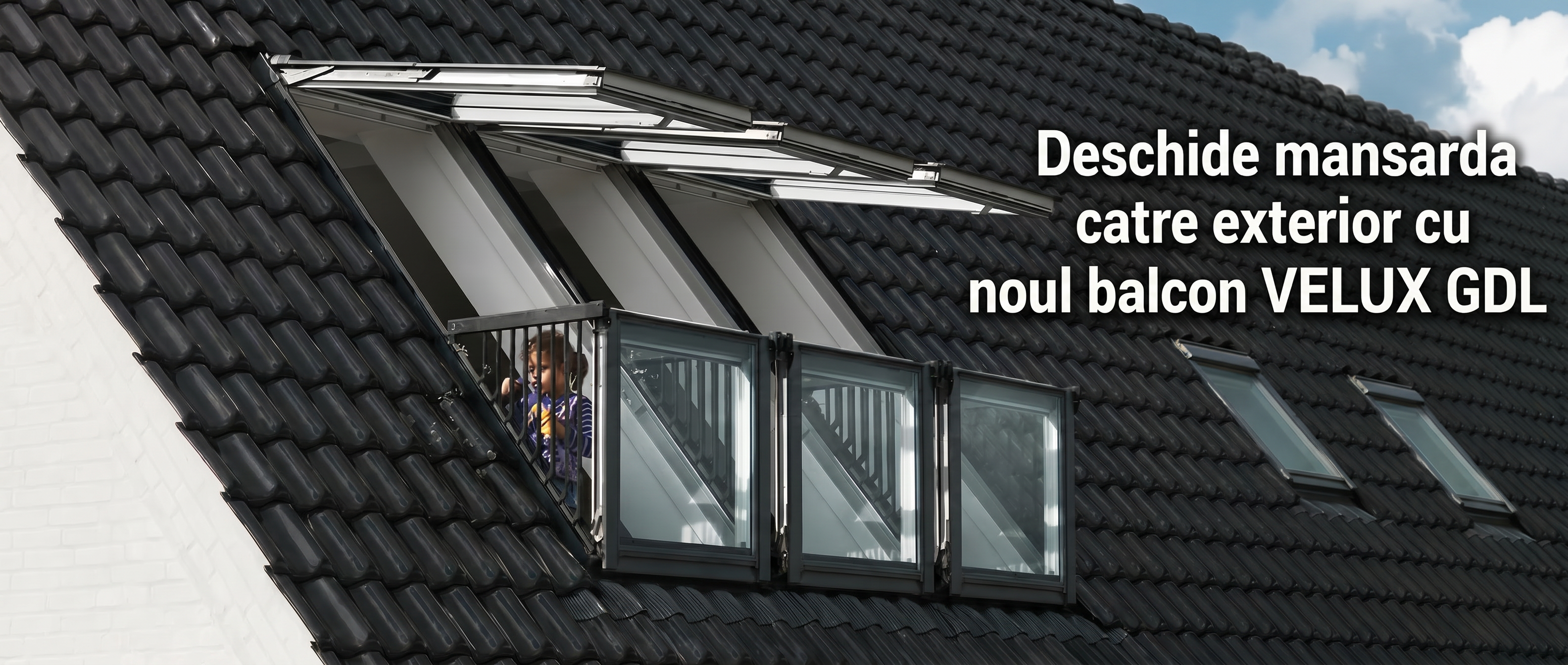 VELUX tip balcon pentru mansarde cu acces la lumina si aer proaspat