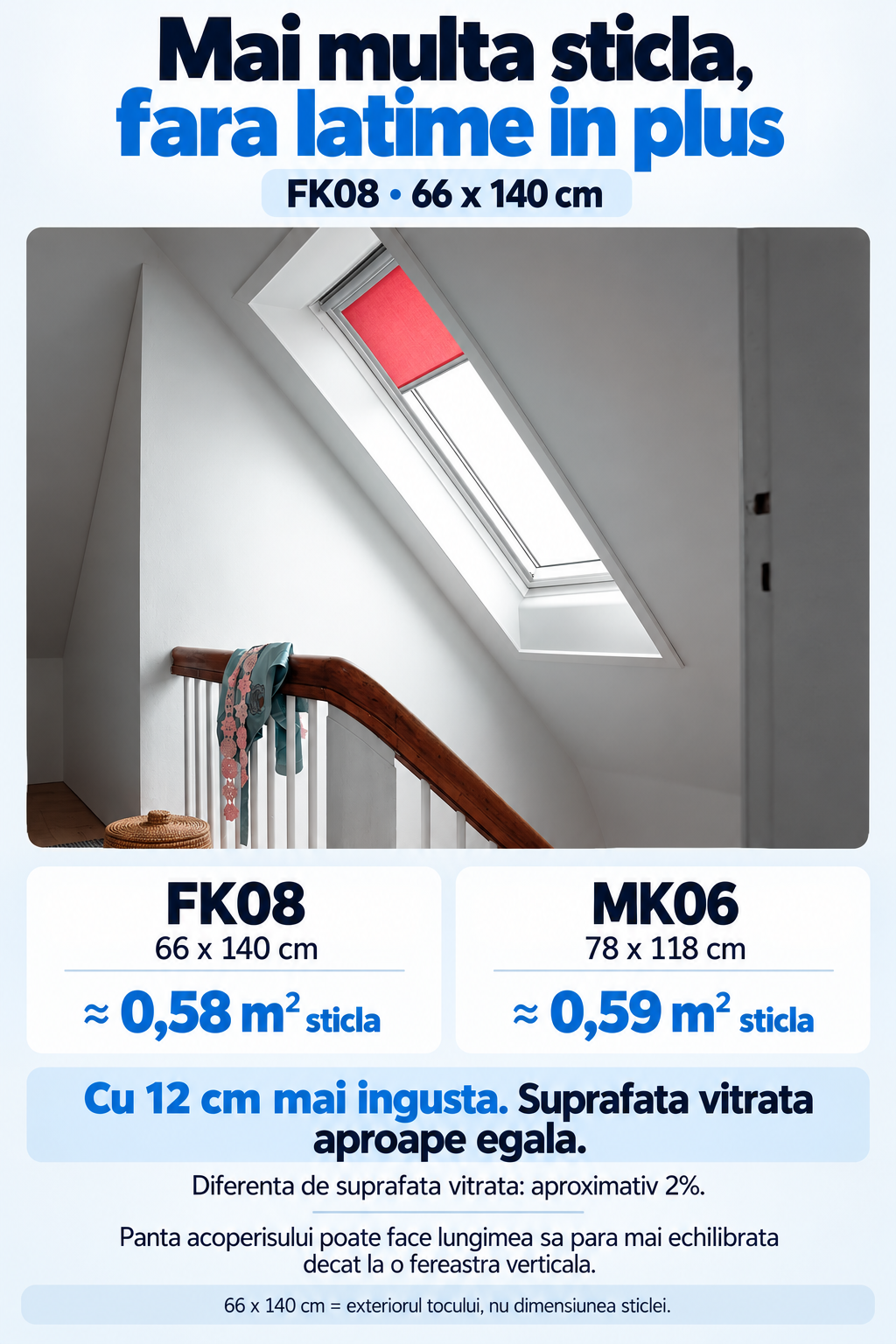 VELUX GLU FK08 - Mai multa lumina naturala