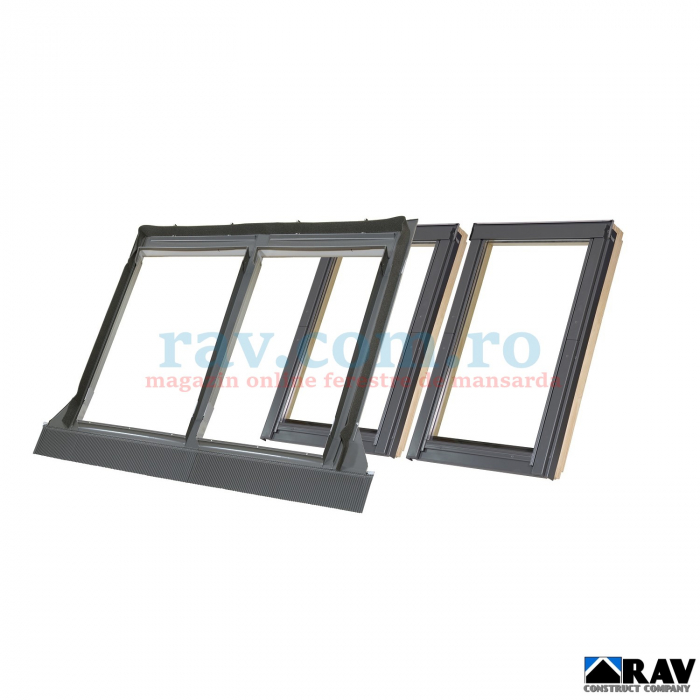 Rama pentru doua ferestre VELUX alaturate (tigla, tigla metalica) [2]