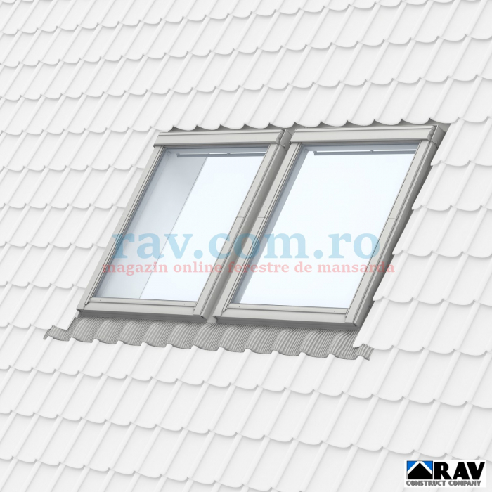 Rama pentru doua ferestre VELUX alaturate (tigla, tigla metalica) [5]