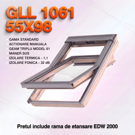 Fereastra VELUX GLL 55X98 1061 + Rama EDW 2000 - Rav Construct Company [1]