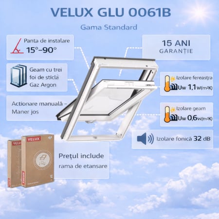 Fereastra de mansarda VELUX GLU 0061B