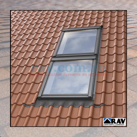 Rame de etansare VELUX - Rama pentru doua ferestre VELUX suprapuse ( invelitori ondulate)