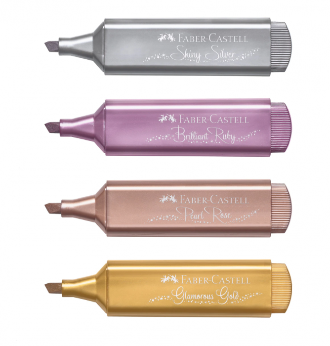 Textmarker set 4 buc. Metalizat Faber Castell [2]