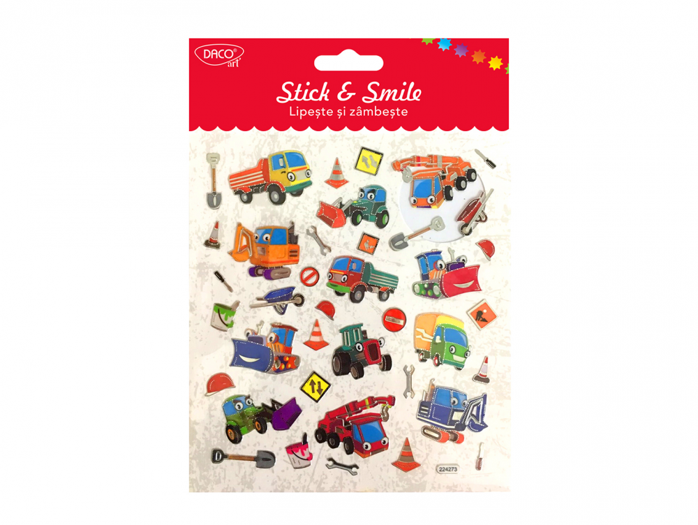 Abtibild - AB027 Masini si Scule Stick&Smile DACO [1]